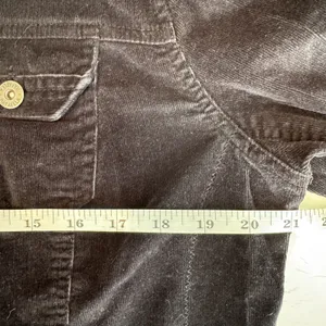 Rafaella Velvet Jacket Women 14 Black Button Front Peplum Trucker Stretch Y2K thumbnail 11