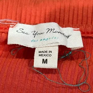 See You Monday Orange Wrap Dress Women’s Medium thumbnail 4