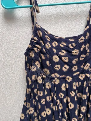Free People Molly Sleeveless Cotton Tunic in Indigo Size XS thumbnail 3