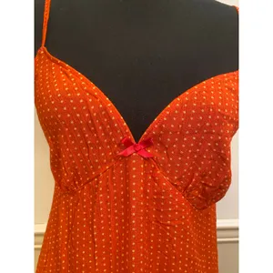 NWT Dippin Daisys Orange Polka Dot Babydoll Mini Slip Dress Nightie Y2K Coquette thumbnail 2