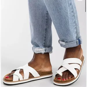 EUC Free People Ventura Sandals White Size 10 Retail $88.00 thumbnail 5