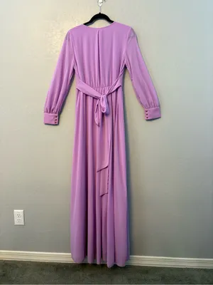 Pinkblush Ricarica lavender maternity long sleeve maxi dress medium NEW thumbnail 9