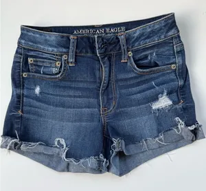 American Eagle Outfitters Women's Blue Denim Shorts Sz 4 thumbnail 1