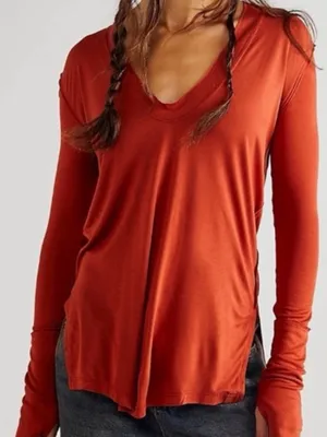 Free People We the Free Fresh N Clean Long Sleeve Top thumbnail 1