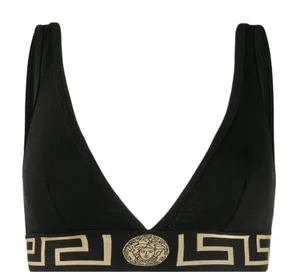 VERSACE Medusa Greca logo cotton jersey lingerie bra top S thumbnail 1