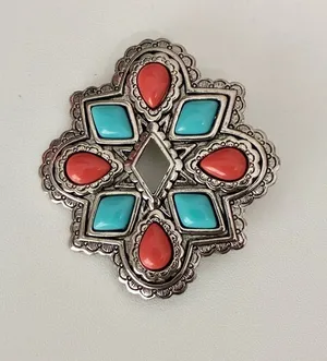 Avon Vintage 1993 Southwestern Brooch Necklace Pendant thumbnail 1