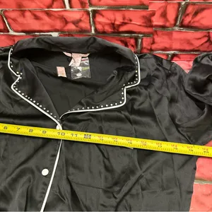 Victorias Secret Elegant Black Romper Satin size S thumbnail 7