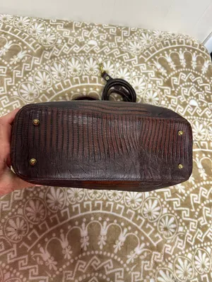 Brahmin Pecan Melbourne Crocodile Embossed Leather Bag with detachable Strap thumbnail 5