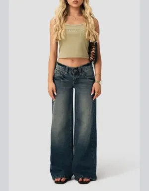 PacSun Abrand Jeans 00 Super Low & Wide Miley Jeans thumbnail 3