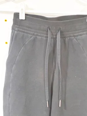 Lululemon Scuba Jogger Sweatpants Black Womens Size 0 Fleece Drawstring thumbnail 2