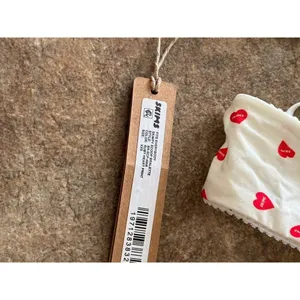 Skims Fits Everybody Picot Skimpy Scoop Bralette Ruby Heart Print Size XXS thumbnail 10