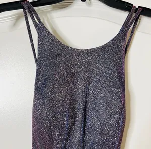 Dillard's Purple Sparkle Formal Dress thumbnail 4