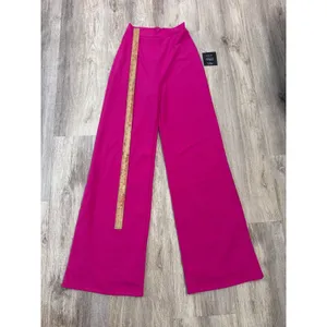 Lulus Magenta Pink High Waisted Wide Leg Dress Pants‎ Size Small NWT thumbnail 7