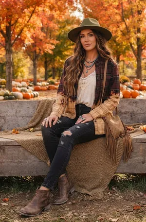 Boho Plaid Dip-Dye Rafters Apparel Shirt Red Black Ombre Flannel thumbnail 1