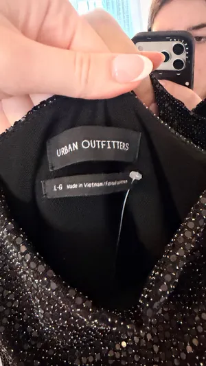 Urban Outfitters Sequin Mini Dress Black thumbnail 3