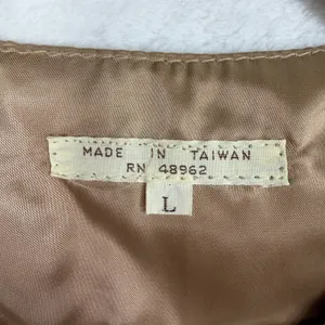 Vintage Boho Large Leather Vest Suede Front Satin Back Cinch Tan Camel Festival thumbnail 5