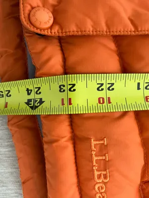 LL Bean Goose Down Puffer Vest. Orange Size XS thumbnail 10
