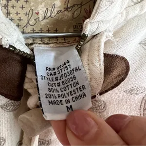 Billabong Vintage Wood Toggle‎ Leaves Zip Up Sweater thumbnail 7