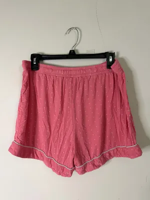 Women's Pink Drawstring Lounge Shorts Size L thumbnail 2