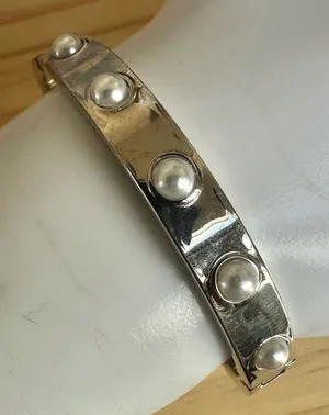 Anne Klein New York Silver-Tone Bracelet with Faux Pearls – Modern Classic Elega thumbnail 1