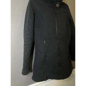 The North Face Caroluna Coat Women Lrg Black Quilted Fleece Lined Zip Jacket thumbnail 4