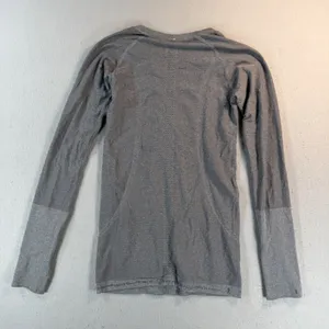 Lululemon Swiftly Tech Long Sleeve Crew Grey Heathered Size 4 Thumbholes thumbnail 2
