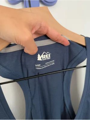 Rei Coop Women’s Large Tank Racerback Stone Blue Outdoor Trail Hike thumbnail 2