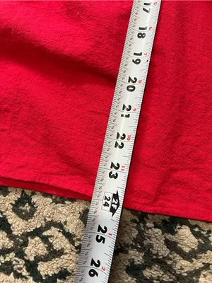 Mexican Floral Embroidered Cotton Top Size Medium Red thumbnail 6