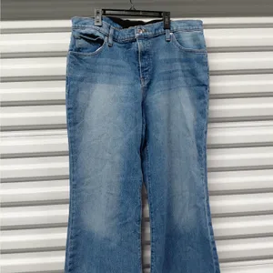 Express 70s Flare Jeans Womens Size 14R Blue Denim Y2K Western Boho Festival thumbnail 6
