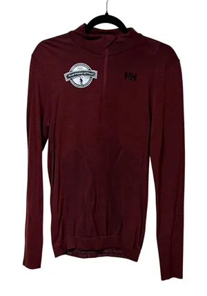 Helly Hansen Lifa Merino Seamless 1/2 Zip Womens Large Burgundy 48344-117 Audi thumbnail 1