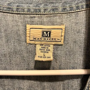 VTG Maurices Womens Large‎ Denim Chore Jacket Blue Cotton Button Front Shacket thumbnail 2