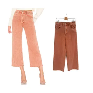 Free‎ People Wales Wide Leg Jeans Terracotta High Rise Brick Red Size 29 thumbnail 2