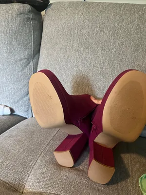 Shoe Dazzle fuchsia Suede Ankle Booties thumbnail 6
