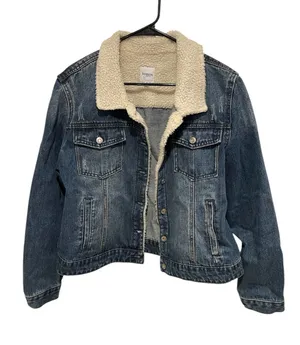 Kensie jean jacket Sherpa collar size XL thumbnail 1