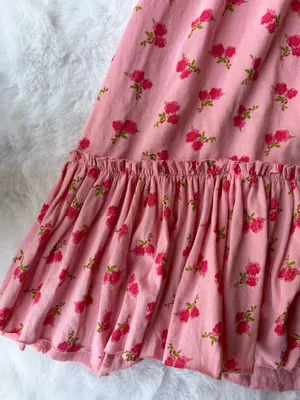 NWT Loveshackfancy Aisling Halter Cotton Mini Ruffle Dress thumbnail 8
