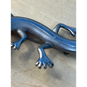 Vintage Lizard Brooch Pin Silver Tone Whimsigoth Southwestern Boho thumbnail 4
