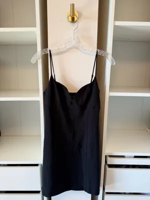 Urban Outfitters Ponte Textured Mini Black Dress- Size Medium thumbnail 3