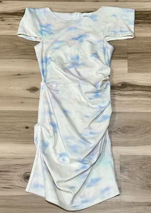 NEW Talulah To Fly Away Hand Painted Floral Watercolor Dress Women’s Small thumbnail 1