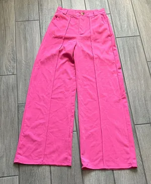 SHEIN Pink Wide-Leg Pants thumbnail 1