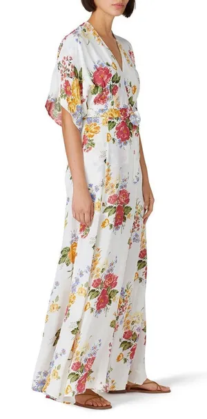 Reformation Winslow V Neck Floral V Neck Maxi Dress Size XS thumbnail 1
