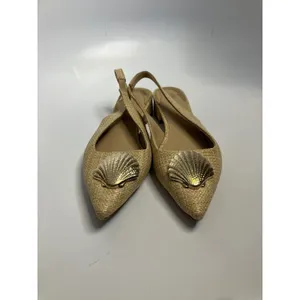 Jennifer Sumko Antonio Melani Slingback Flats Womens 6M Tan Excellent Shell thumbnail 2