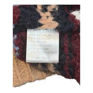 Elsamanda Striped Alpaca Wool Blend Sweater Womens Large Brown Multi Knit Italy‎ thumbnail 8