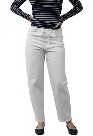 AE Long Stretch Barrel Jean American Eagle NWT Cool White 16L thumbnail 1