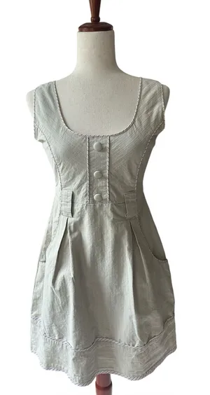 Anthropologie Brand Y2K Beaubois utility button-front mini dress thumbnail 1
