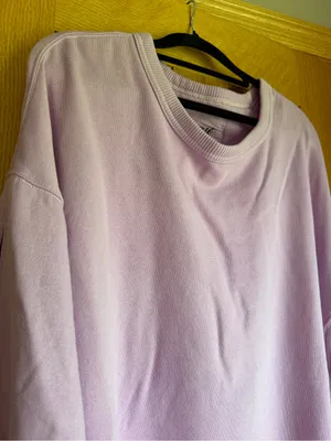 Aerie Très Chic Keyhole Oversized Sweatshirt Women’s XL NWT Icy Lavender thumbnail 5