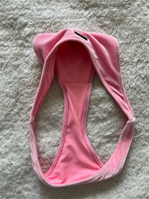 Triangl Pink Velvet Bikini Size XL top S bottom thumbnail 10