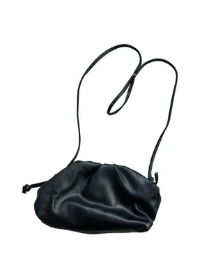 BLACK Ruched Clamshell Structured Crossbody Bag thumbnail 2