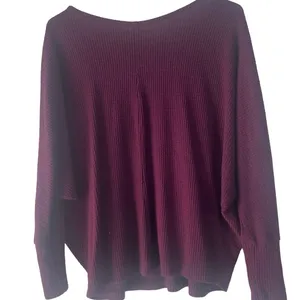Retreat Women's Size Small Burgundy Purple Two Piece Pajama‎ Set thumbnail 3