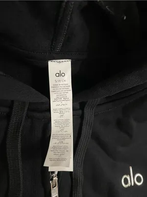 Alo Yoga NWT Accolade Full Zip Black Hoodie Size S thumbnail 9