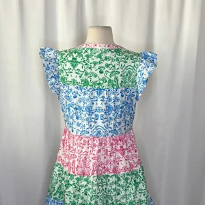 ROLLER‎ RABBIT Aitona Pippa Dress Tiered Tropical Floral Jungle Print Small thumbnail 10